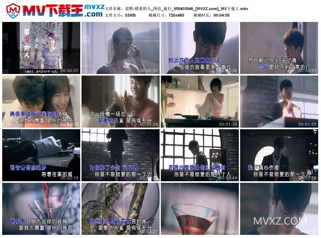 晨熙-错爱的人_国语_流行_MB403946